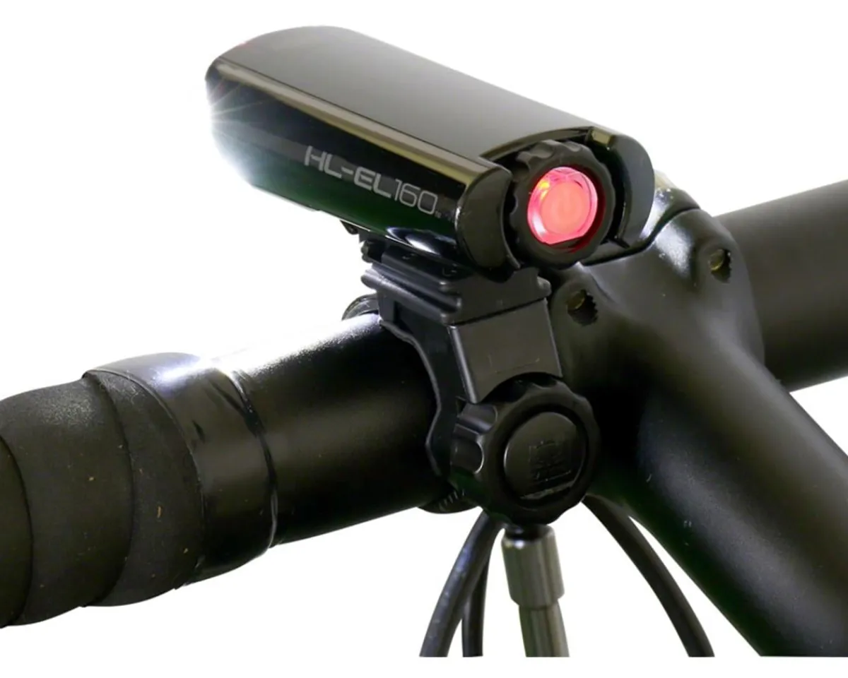 CatEye Bike Lights|HL-EL160 Headlight (Black) (50 Lumens) (AA Batteries)