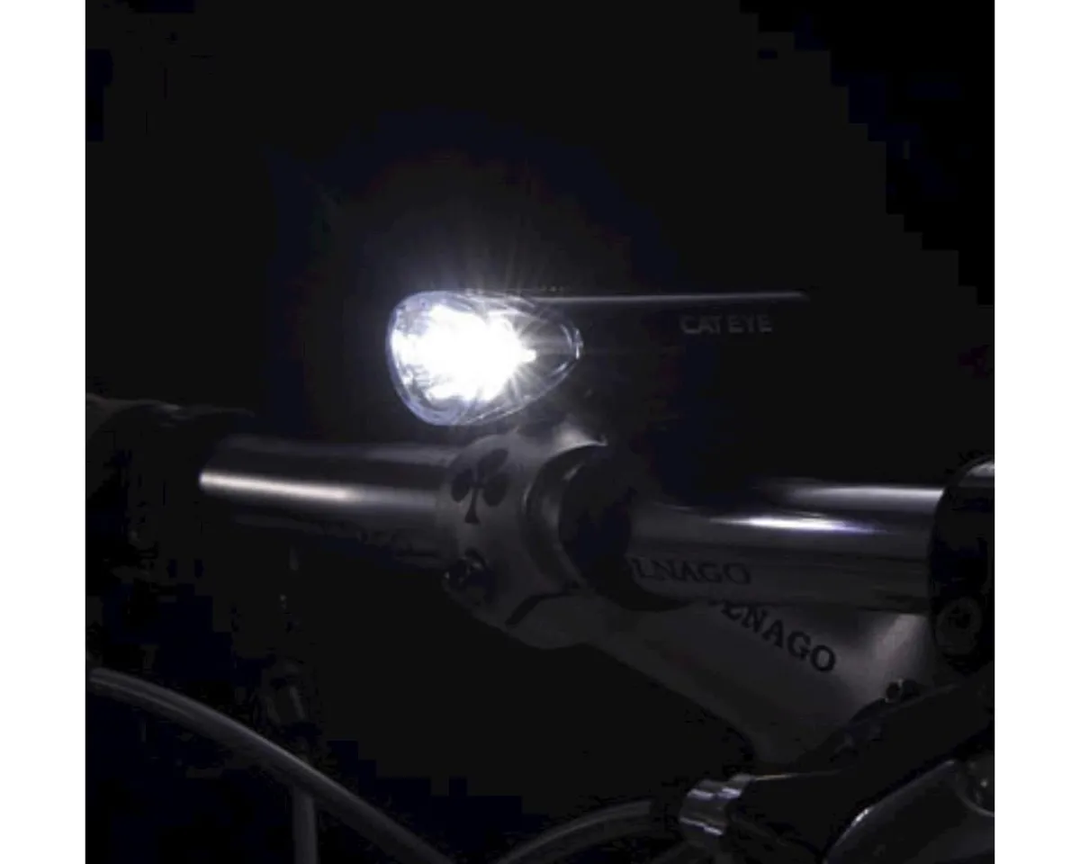 CatEye Bike Lights|HL-EL135 LED Headlight (Black) (AA Batteries) (135 Lumens)