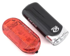CatEye Bike Lights|HL-EL135 + Omni 3 Headlight & Tail Light Set (Black) (150 Lumens)