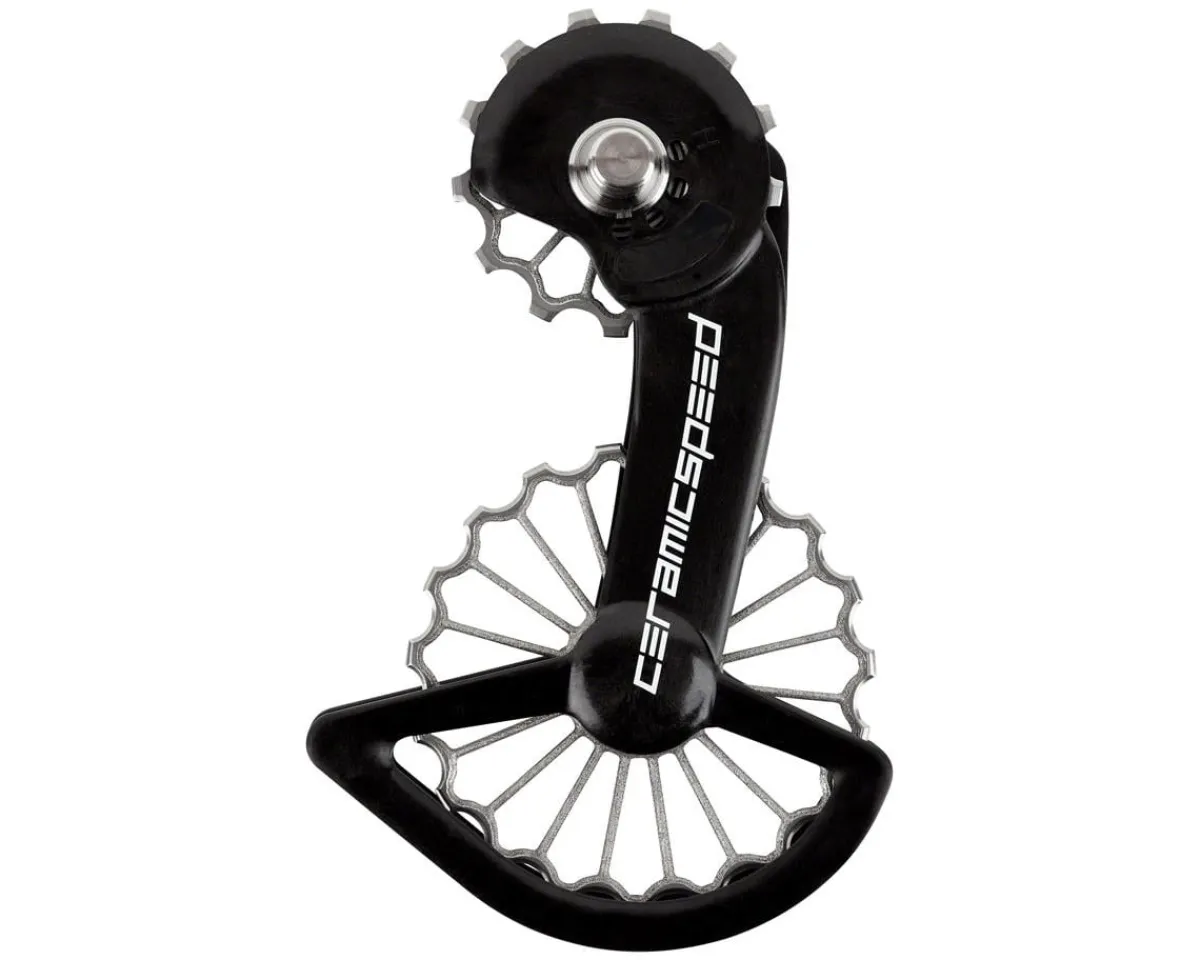 CeramicSpeed Derailleurs & Parts|3D Printed Ti OSPW System (Black/Silver) (Shimano 9100/8000) (Coated Ceramic Bearings)