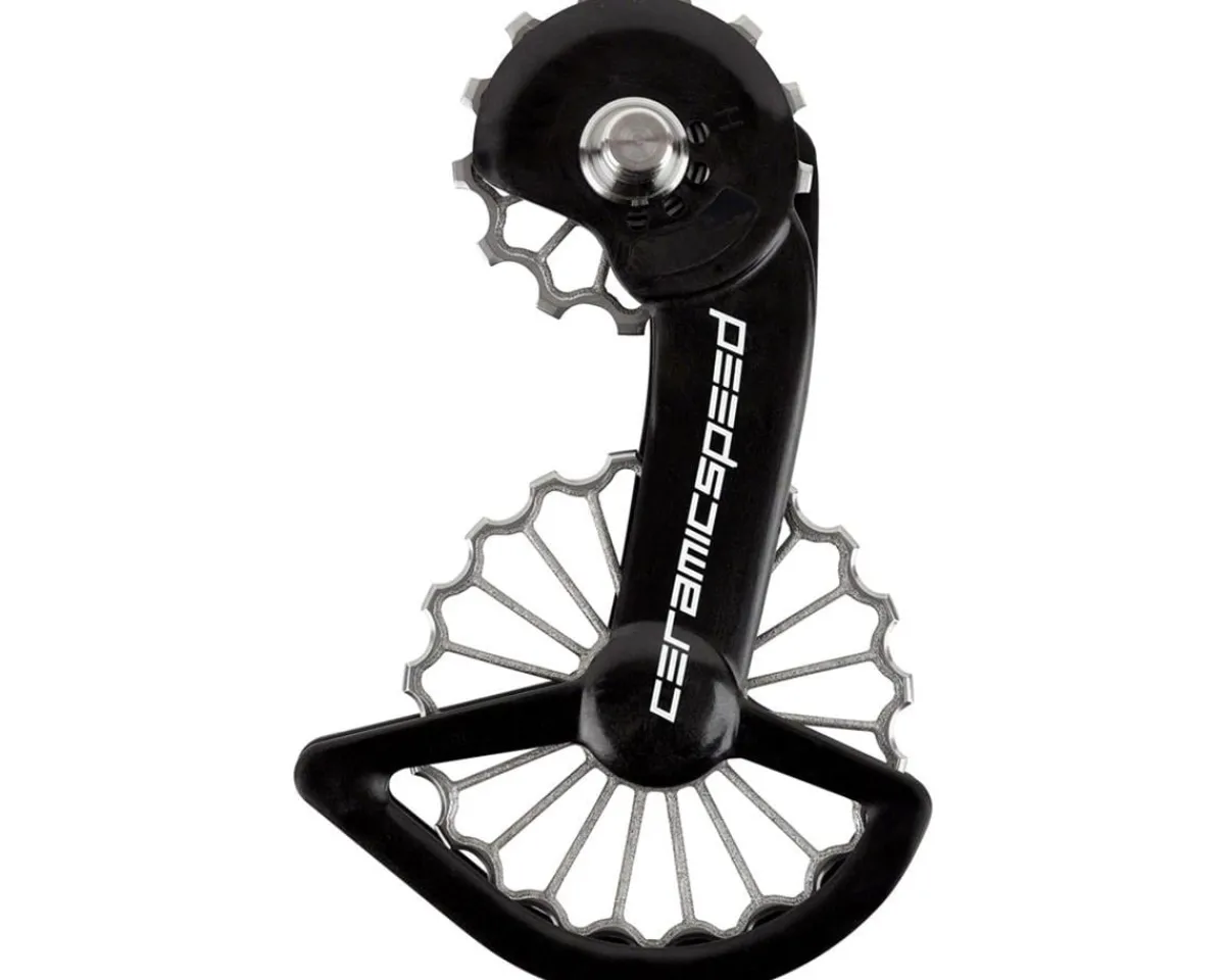 CeramicSpeed Derailleurs & Parts|3D Printed Ti OSPW System (Black/Silver) (Shimano 9200/8100) (Coated Ceramic Bearings)