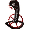 CeramicSpeed Derailleurs & Parts|Oversized Pulley Wheel System (Black/Red) (Shimano 9100/8000) (Coated Ceramic Bearings)