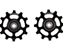 CeramicSpeed Replacement Parts|Holiday Shopping|12T Pulley Wheels (Black) (SRAM AXS Road D1) (Ceramic Bearings)