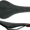Charge Bikes Saddles & Seats|Spoon Saddle (Black/Red) (Chromoly Rails) (140mm)