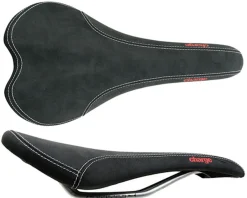 Charge Bikes Saddles & Seats|Spoon Saddle (Black/Red) (Chromoly Rails) (140mm)