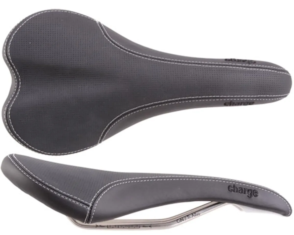 Charge Bikes Saddles & Seats|Spoon Saddle (Black) (Titanium Rails) (140mm)