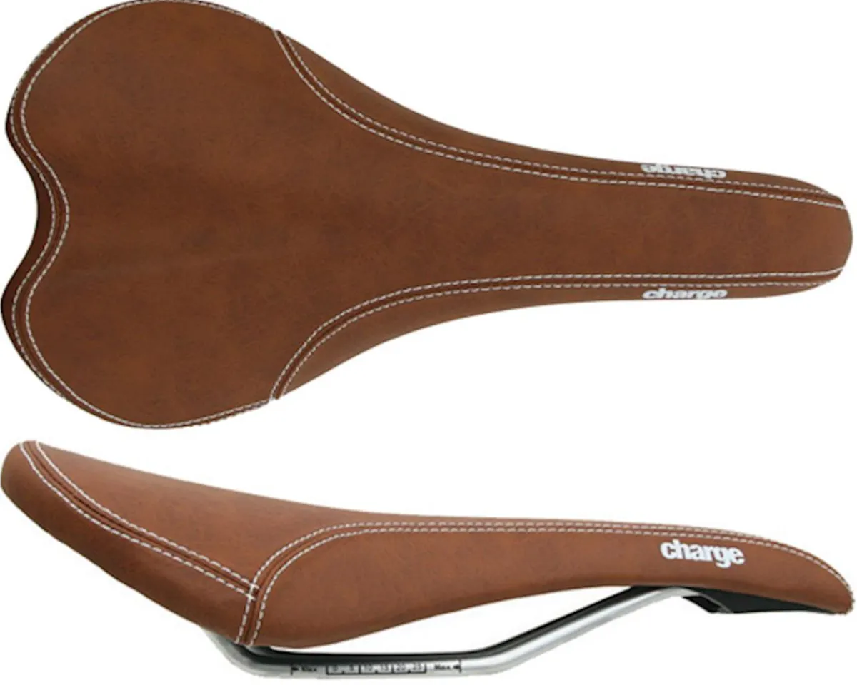 Charge Bikes Saddles & Seats|Spoon Saddle (Brown) (Chromoly Rails) (140mm)