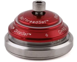 Chris King Headsets & Spacers|DropSet 3 Headset (Red) (1-1/8" to 1-1/2") (36°) (IS41/28.6) (IS52/40)
