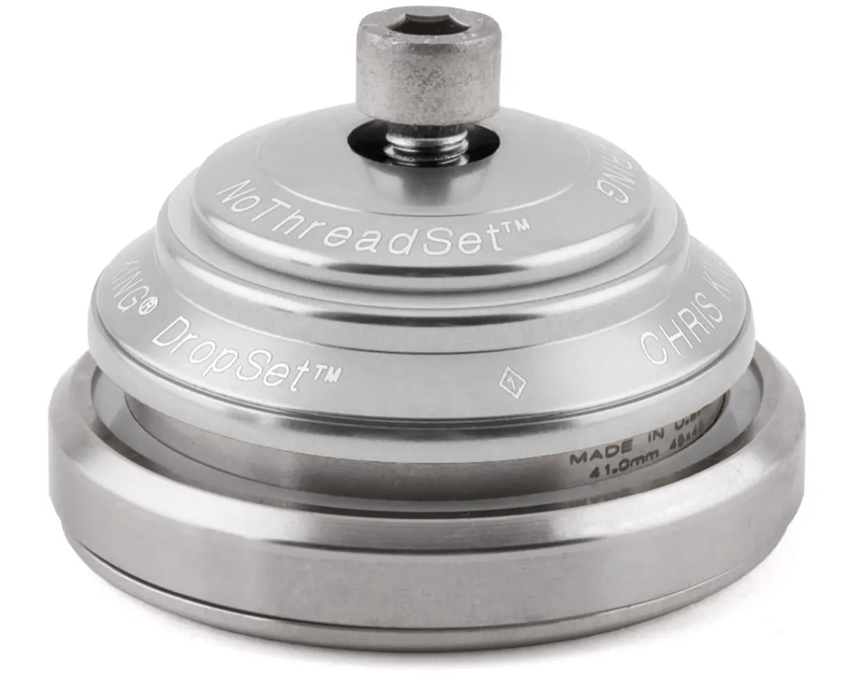 Chris King Headsets & Spacers|DropSet 3 Headset (Silver) (1-1/8" to 1-1/2") (36°) (IS41/28.6) (IS52/40)