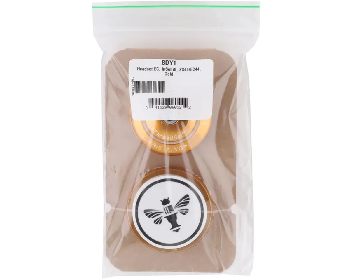 Chris King Headsets & Spacers|Holiday Shopping|InSet 8 Headset (Gold) (1-1/8" to 1-1/4") (ZS44/28.6) (EC44/33)