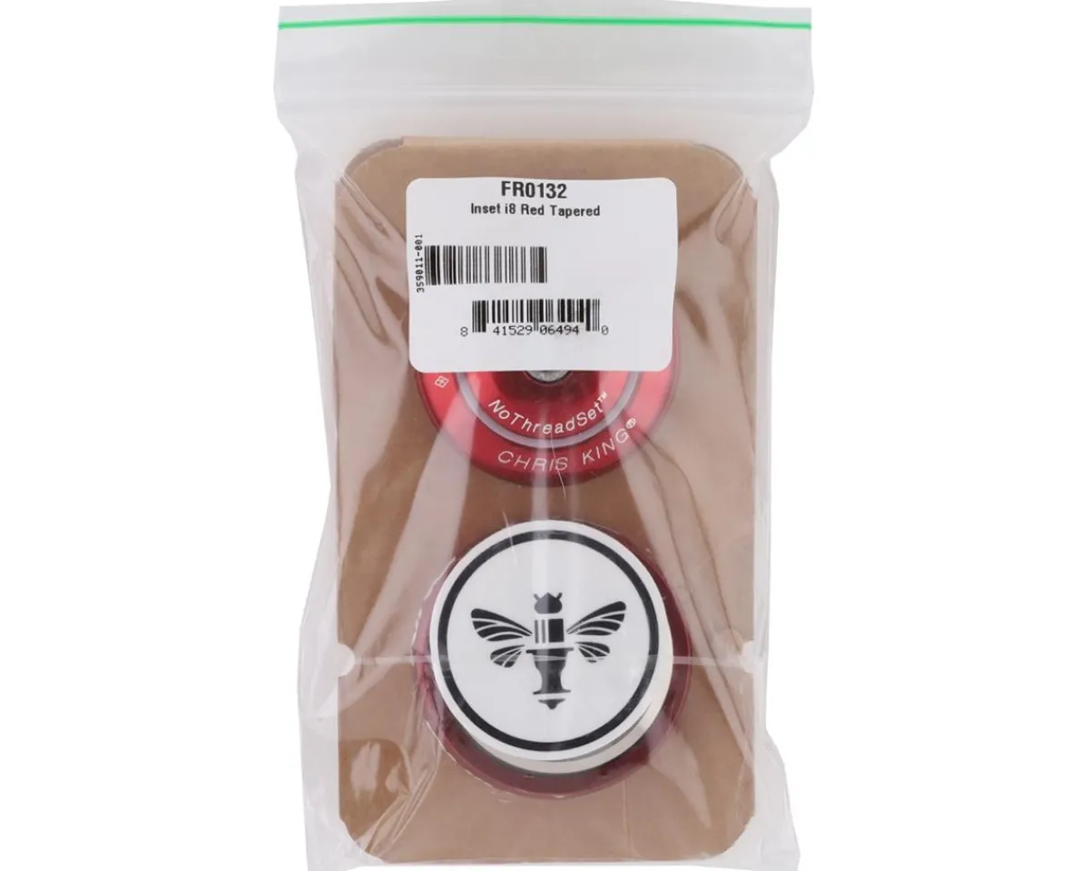 Chris King Headsets & Spacers|InSet 8 Headset (Red) (1-1/8" to 1-1/4") (ZS44/28.6) (EC44/33)