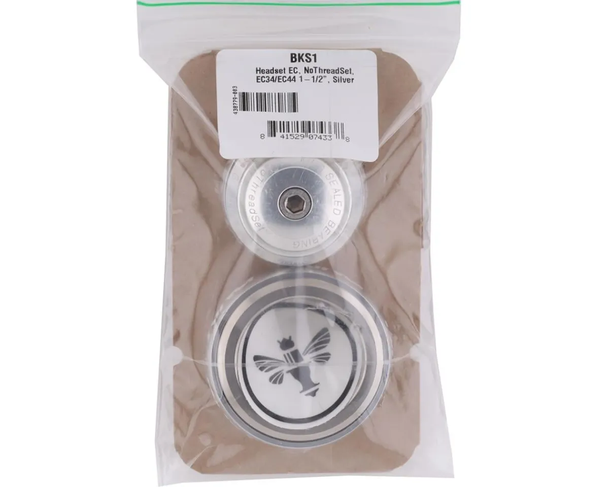 Chris King Headsets & Spacers|NoThreadSet Tapered Headset (Silver) (1-1/8" to 1-1/2") (EC34/28.6) (EC44/40)
