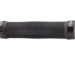 Chromag Grips & Handlebar Tape|Squarewave Grips (Black) (142mm)