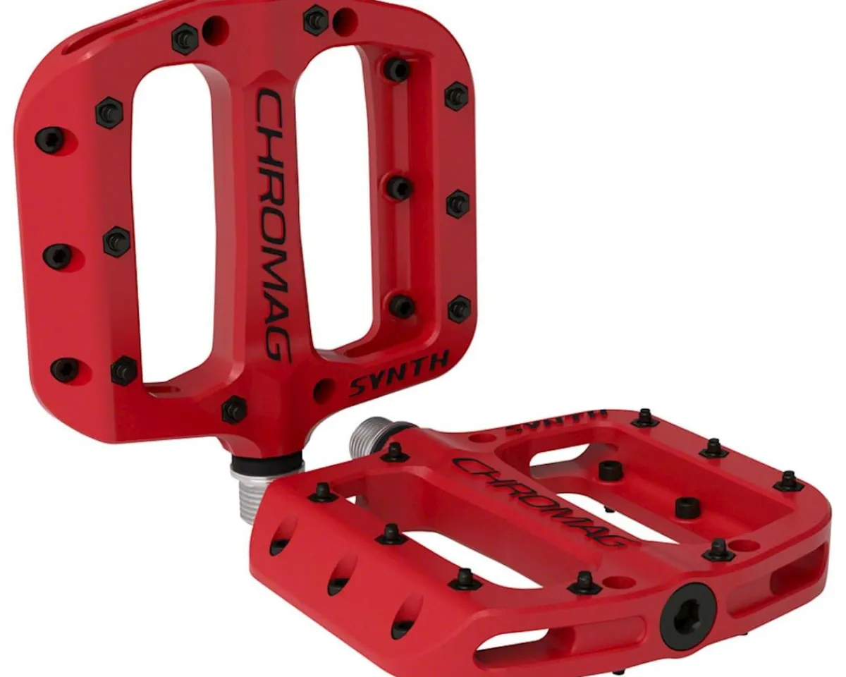 Chromag Pedals & Cleats|Synth Composite Platform Pedals (Red)