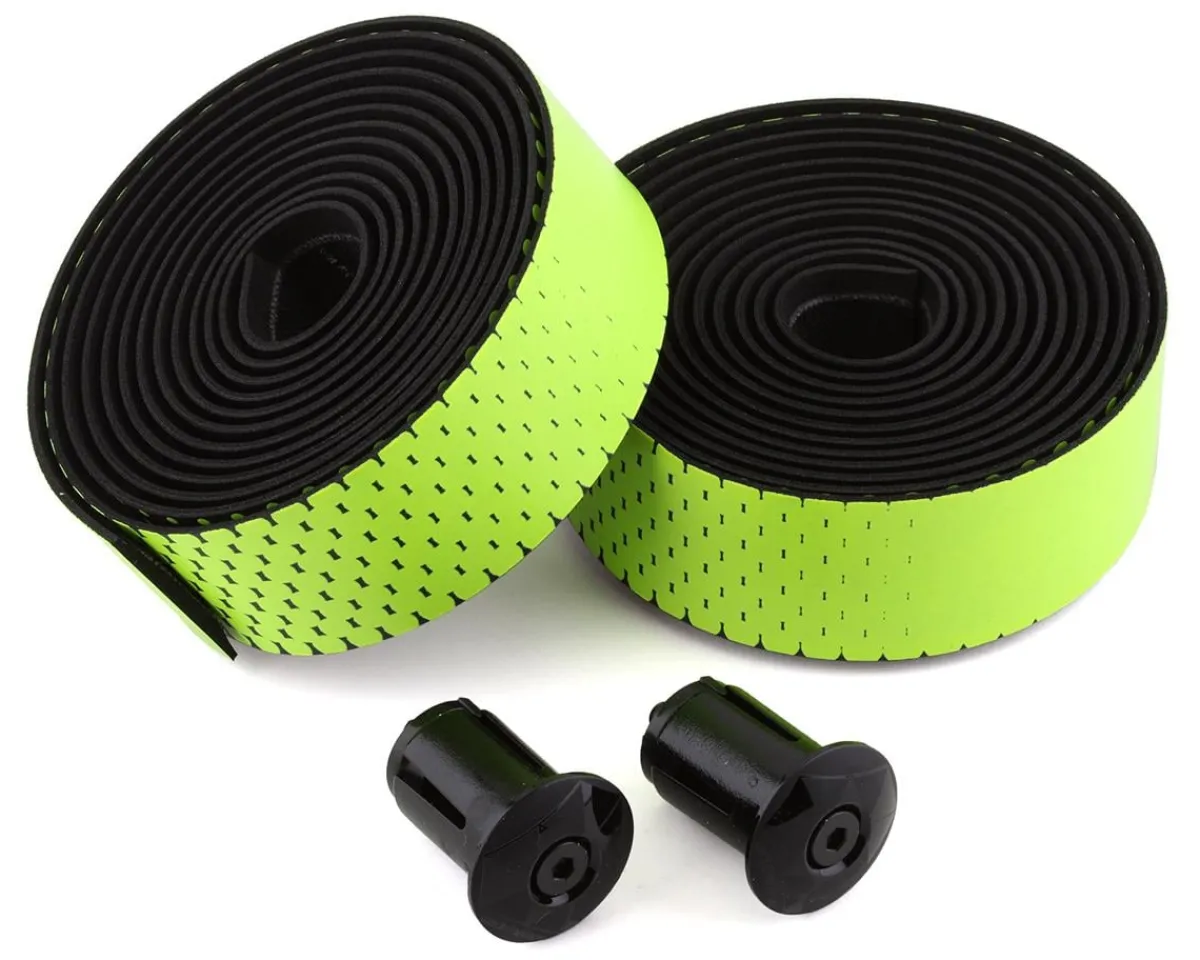 Ciclovation Grips & Handlebar Tape|Advanced Leather Touch Handlebar Tape (Fusion Dot Neon Yellow)