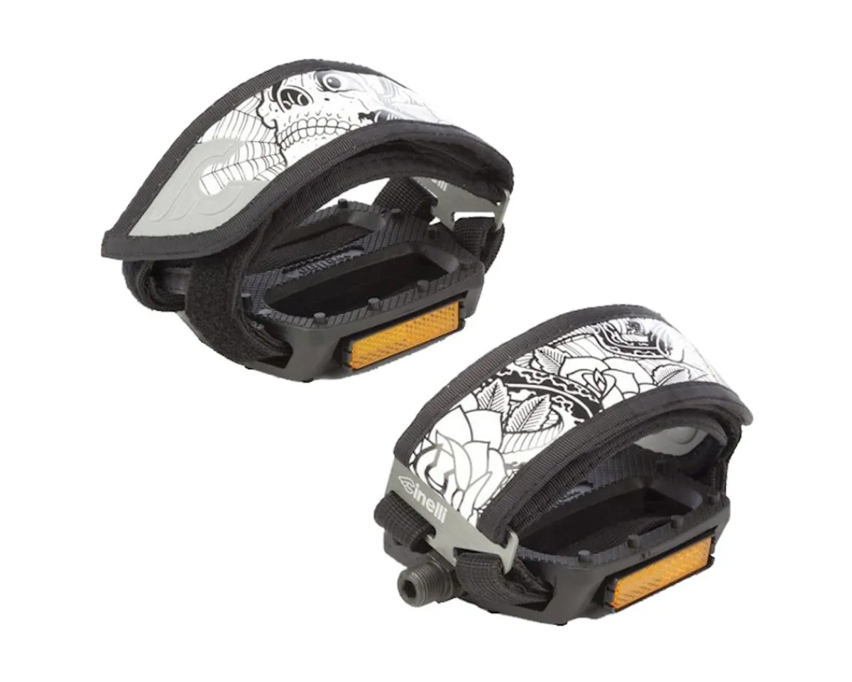 Cinelli Pedals & Cleats|Kinks Foot Straps (White) (Pair) (Mike Giant)