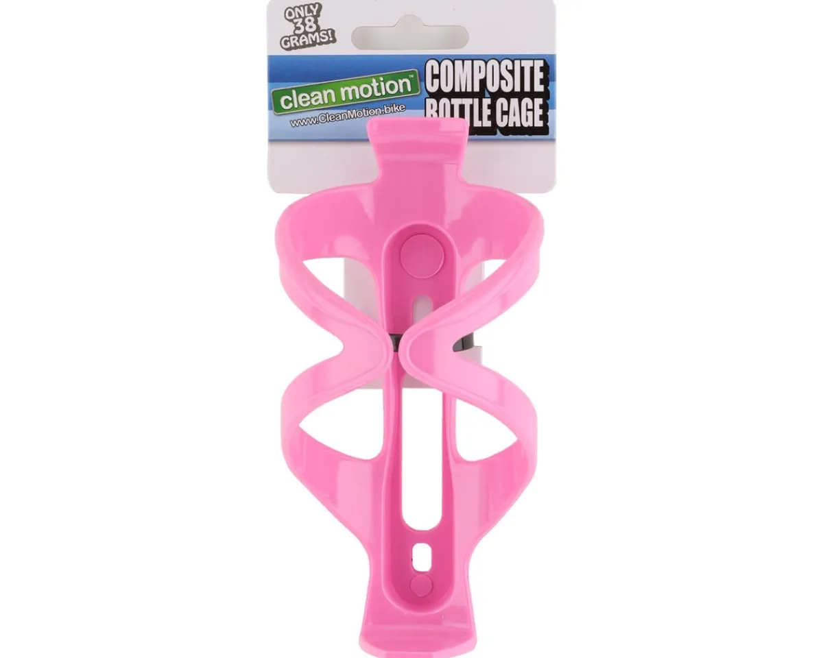 Clean Motion Bottle Cages & Mounts|Composite Water Bottle Cage (Pink)