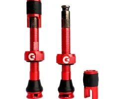 Clik Tubeless Tire Tools|Tubeless Accessories|Tubeless Valve Set (Ignite Red) (Pair) (40mm)
