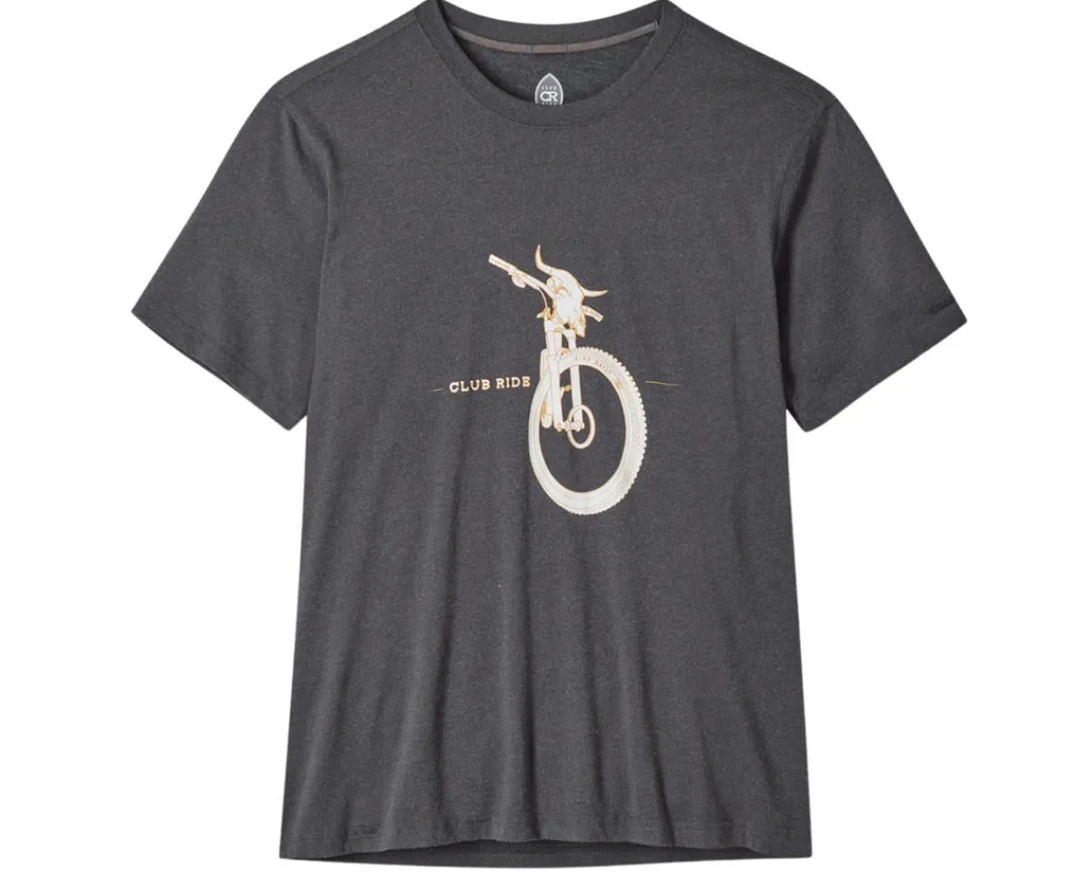 Club Ride Apparel Clothing Sale|Casual Clothing|Bamboo Blend Bull T-Shirt (Asphalt) (S)