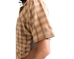 Club Ride Apparel Casual Clothing|Jerseys|Quest Super Stretch Plaid Short Sleeve Shirt (Desert Sunset) (S)