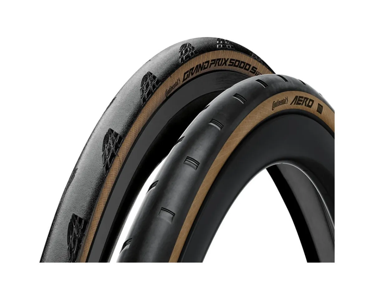 Continental Tires|Aero 111/Grand Prix 5000 S TDF Tire Set (Black/Transparent) (700c) (29mm & 30mm)