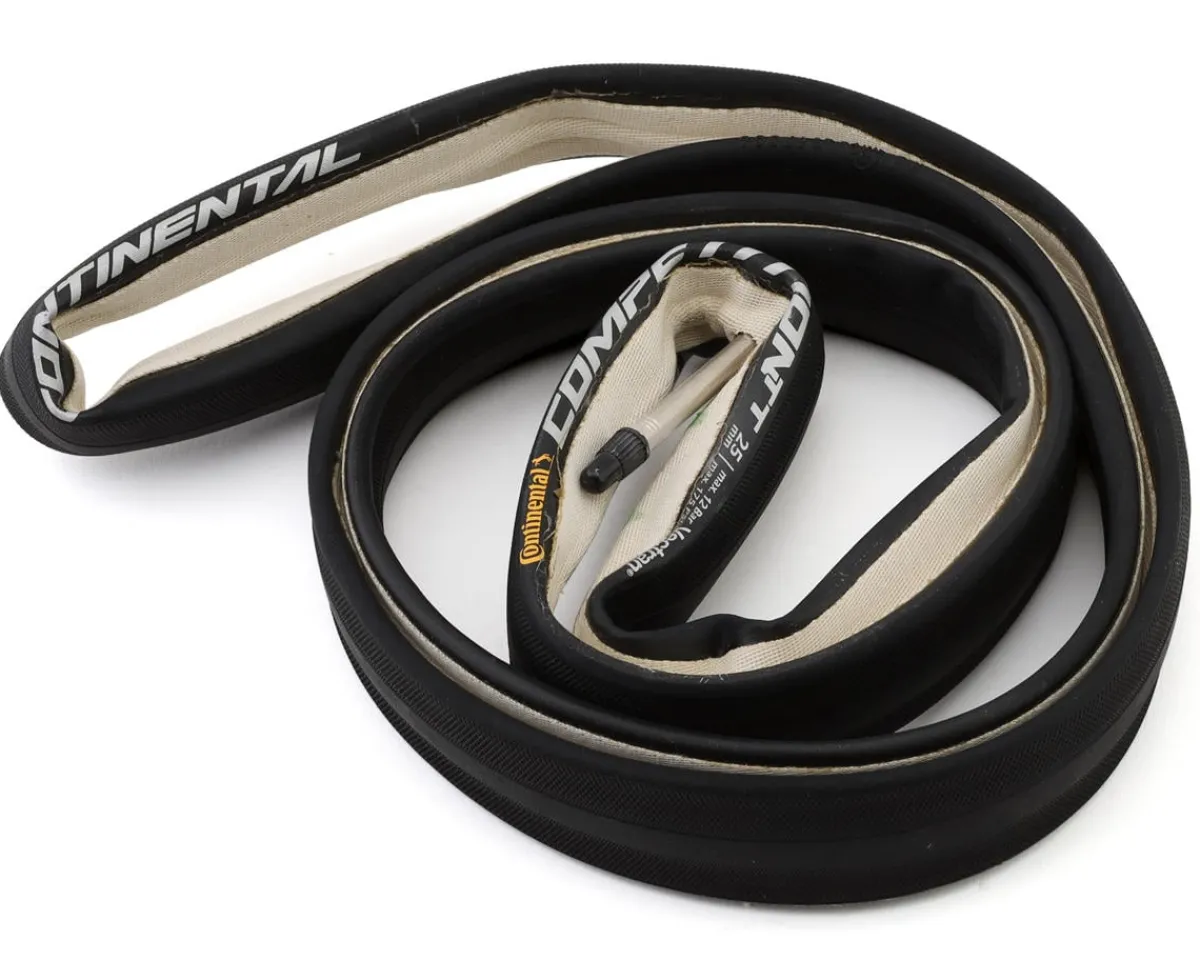 Continental Tires|Holiday Shopping|Competition TT Tubular Road Tire (Black) (700c) (25mm) (Black Chili/Vectran Breaker)