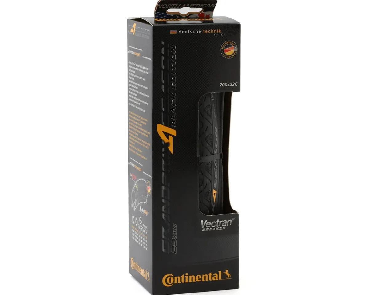 Continental Tires|Holiday Shopping|Grand Prix 4-Season Road Tire (Black) (700c) (23mm) (Folding) (MaxGrip Silica/DuraSkin)