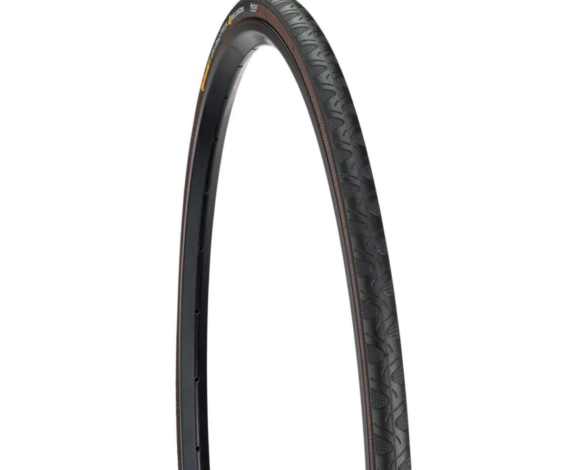 Continental Tires|Holiday Shopping|Grand Prix 4-Season Road Tire (Black/Duraskin) (700c) (28mm) (Folding) (MaxGrip Silica/Vectran Breaker)