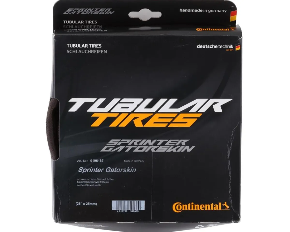 Continental Tires|Holiday Shopping|Sprinter Gatorskin Tubular Road Tire (Black) (700c) (25mm) (DuraSkin/SafetySystem Breaker)