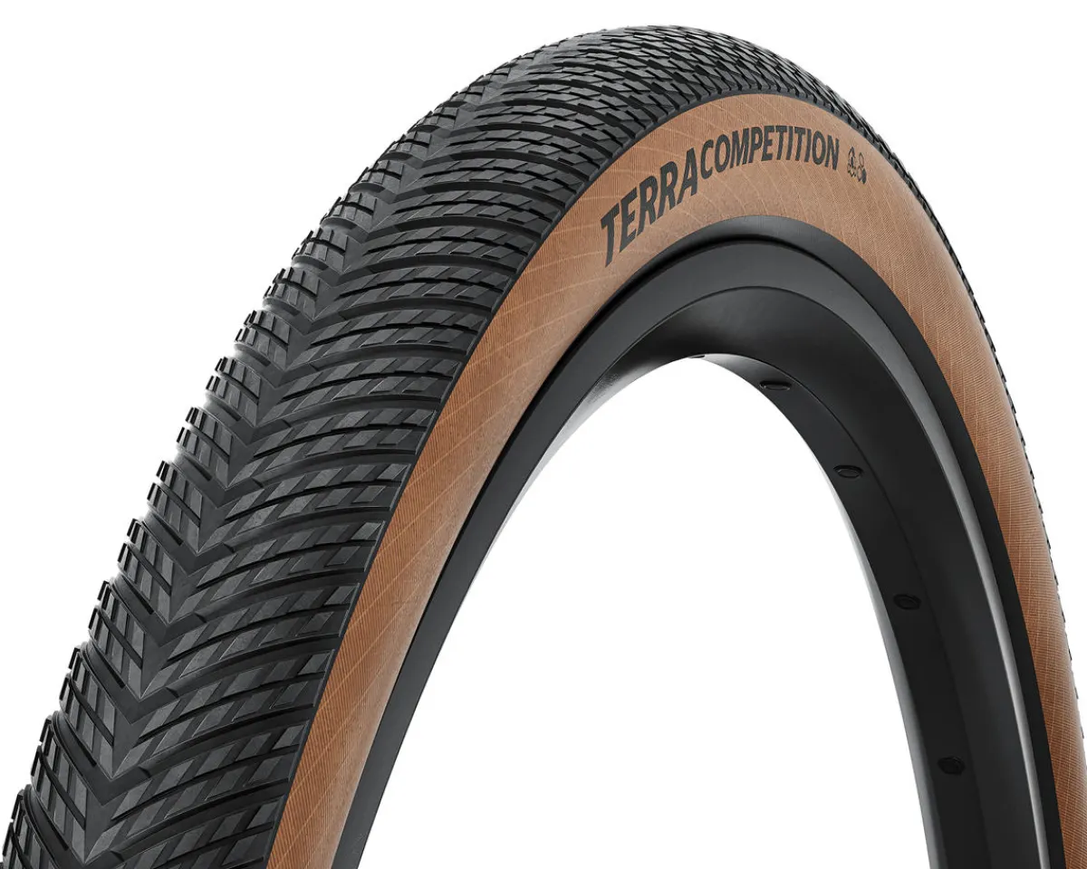 Continental Tires|Holiday Shopping|Terra Competition Tubeless Gravel Tire (Black/Transparent) (700c) (35mm) (Grip/Trail)