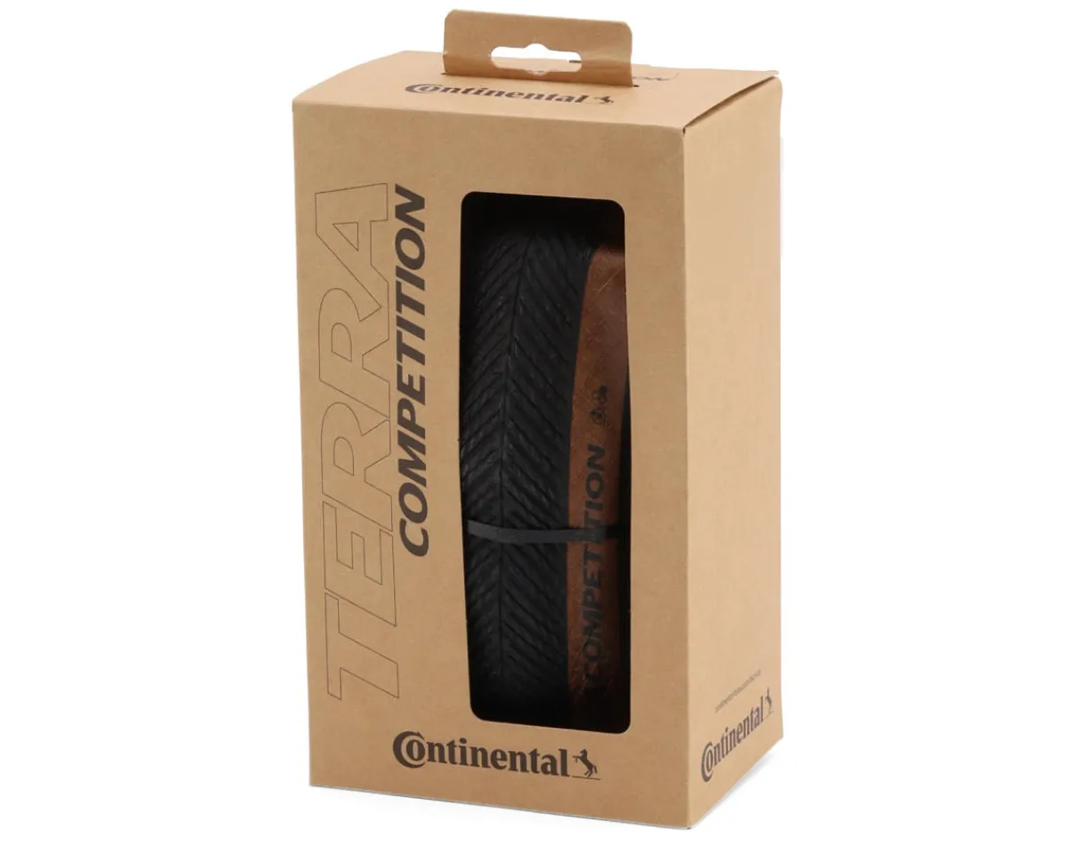 Continental Tires|Holiday Shopping|Terra Competition Tubeless Gravel Tire (Black/Transparent) (700c) (35mm) (Grip/Trail)