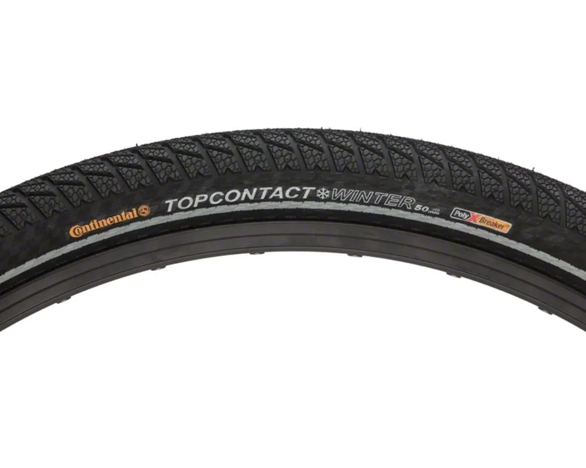 Continental E-Bike Parts|Tires|Top Contact Winter II Premium Tire (Black/Reflex) (700c) (37mm) (Folding) (Vectran Breaker)