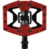 Crankbrothers Pedals & Cleats|Holiday Shopping|Double Shot 3 Single-Sided Clipless Pedals (Red)