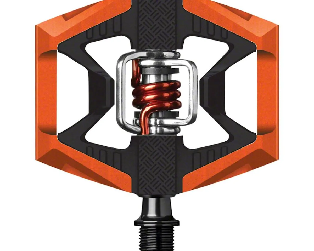 Crankbrothers Pedals & Cleats|Double Shot 2 Single-Sided Clipless Pedals (Orange)