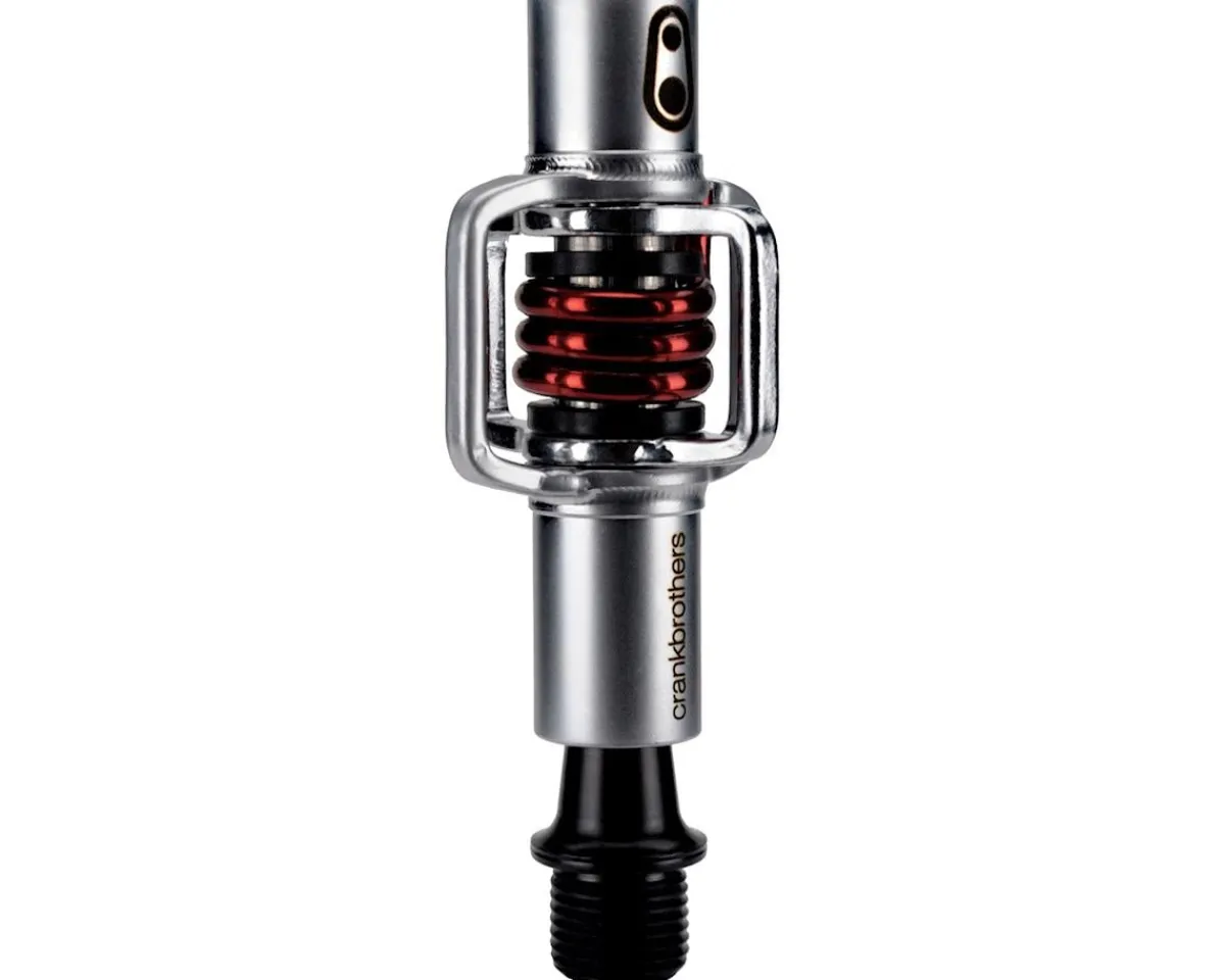 Crankbrothers Pedals & Cleats|Holiday Shopping|Egg Beater 1 Pedals (Silver w/Red Spring)