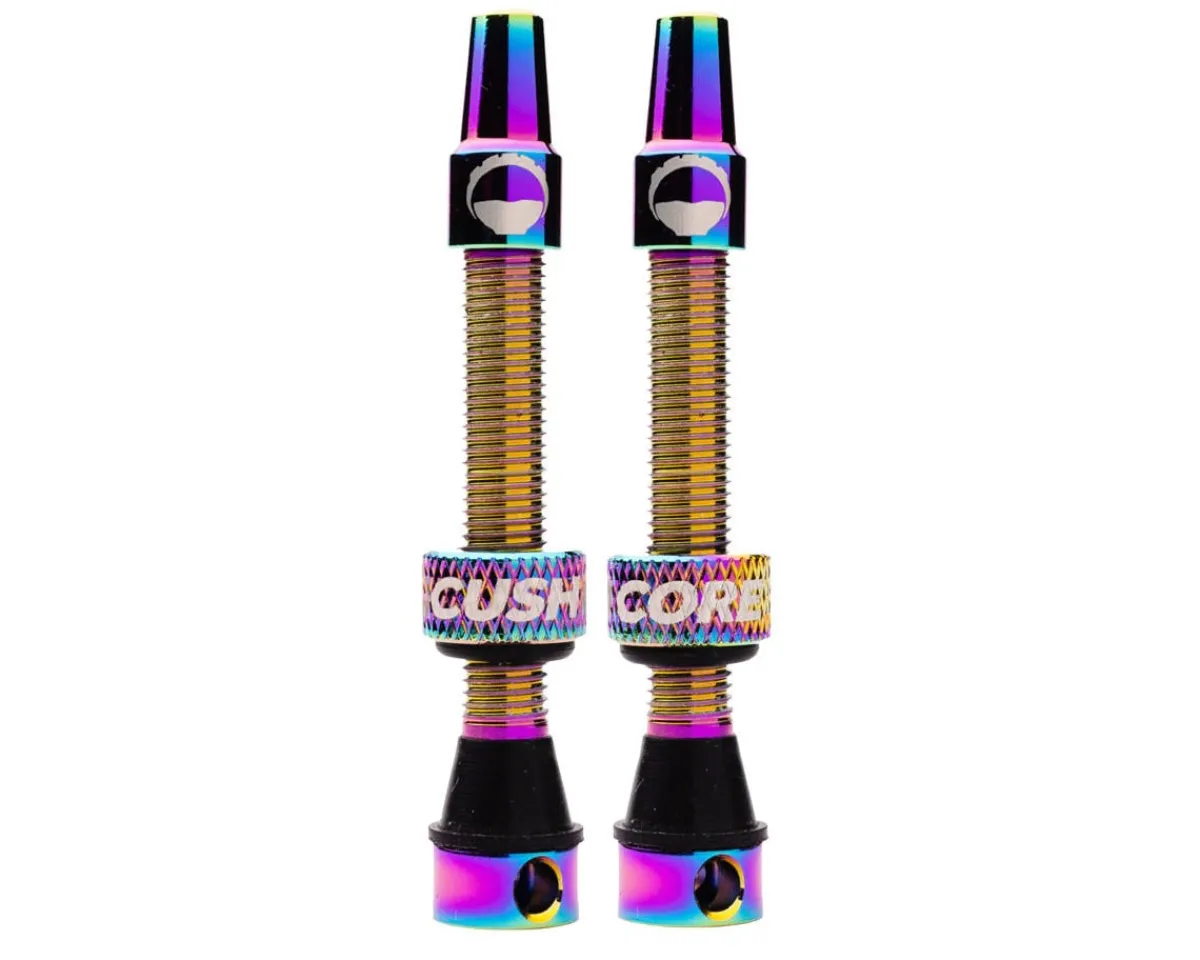 CushCore Tubeless Tire Tools|Tubeless Accessories|Air Valve Tubeless Valve Set (Oil Slick) (44mm)