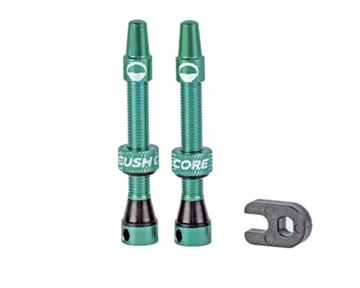 CushCore Tubeless Tire Tools|Tubeless Accessories|Air Valve Tubeless Valve Set (Turquoise) (44mm)