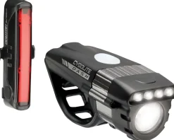 Cygolite Bike Lights|Dash Pro 600/Hotrod 50 Headlight & Tail Light Set (Black) (600/50 Lumens)