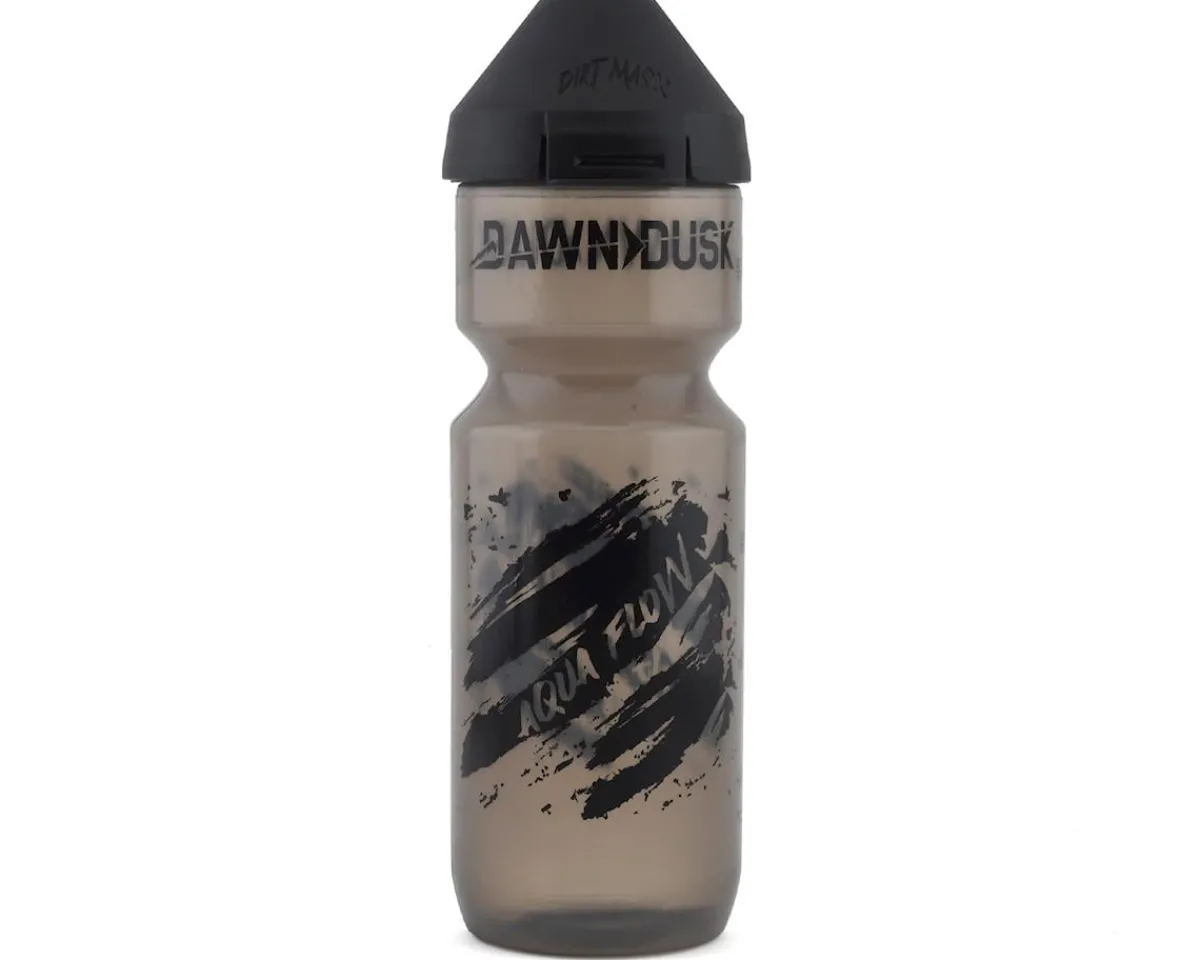 Dawn to Dusk Water Bottles|Aqua Flow Bottle w/ Dirt Mask (Grey/Clear) (25oz)