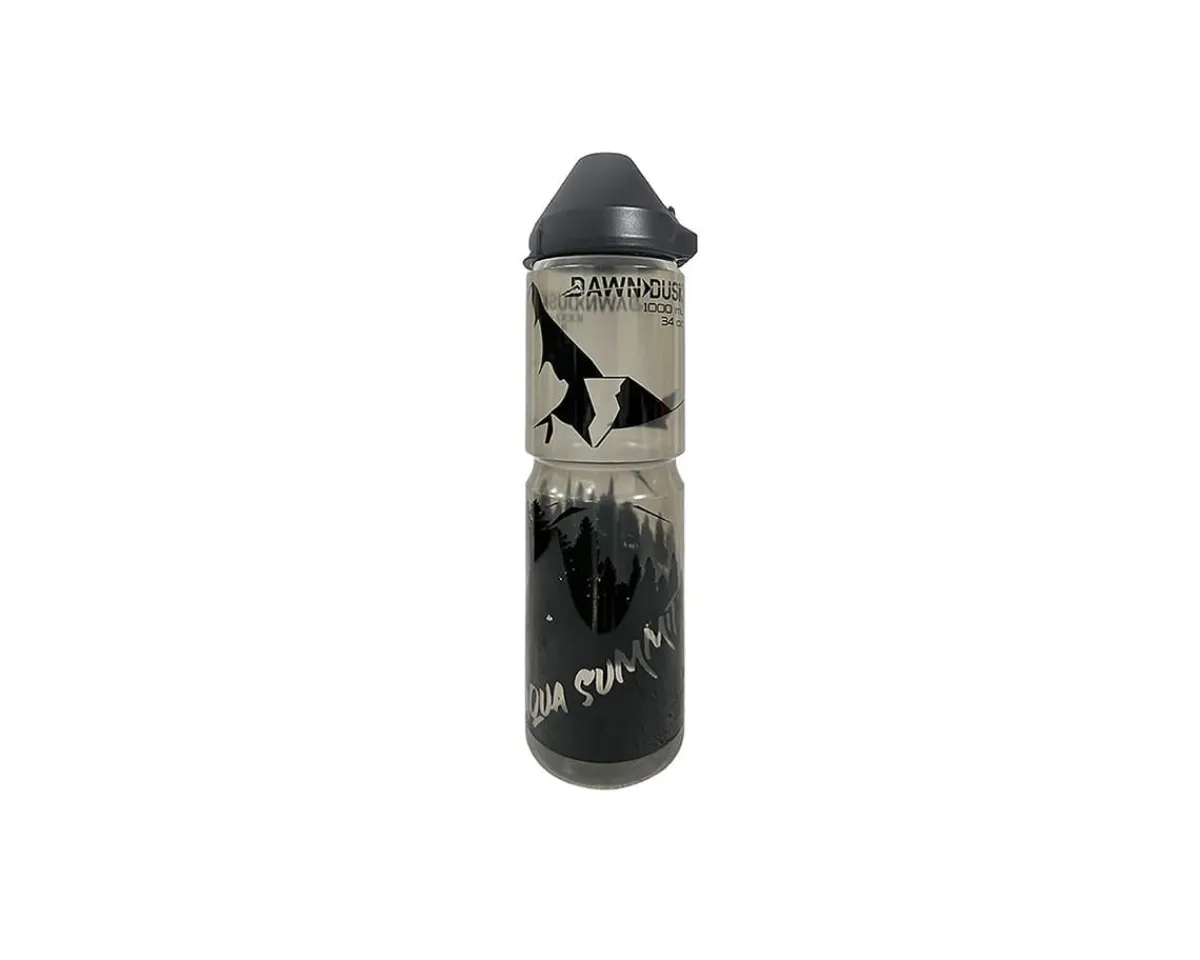 Dawn to Dusk Water Bottles|Aqua Summit Water Bottle (Black/Clear) (w/Dirt Mask) (34oz)