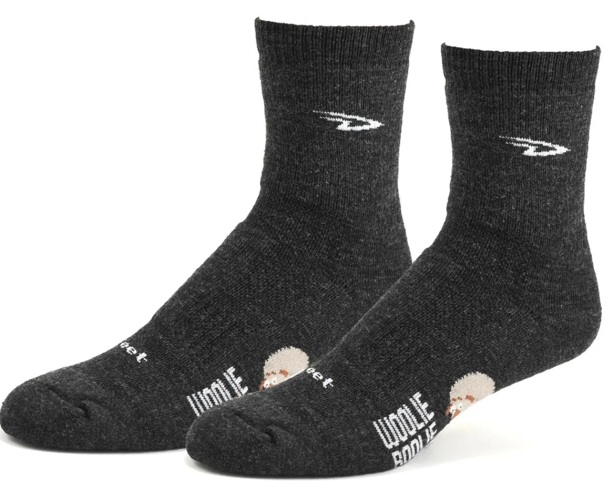 DeFeet Clothing Accessories|Shoes, Socks, & Footwear|Woolie Boolie 4" D-Logo Sock (Charcoal) (M)