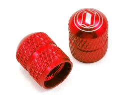 Deity Wheels & Parts|Tire & Tube Accessories|Crown Schrader Valve Caps (Red) (Pair)