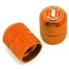 Deity Wheels & Parts|Tire & Tube Accessories|Crown Schrader Valve Caps (Orange) (Pair)