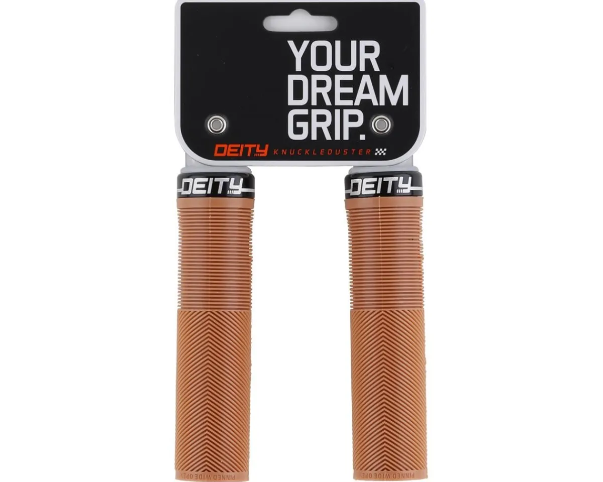 Deity Grips & Handlebar Tape|Knuckleduster Lock-On Grips (Gum) (132mm)