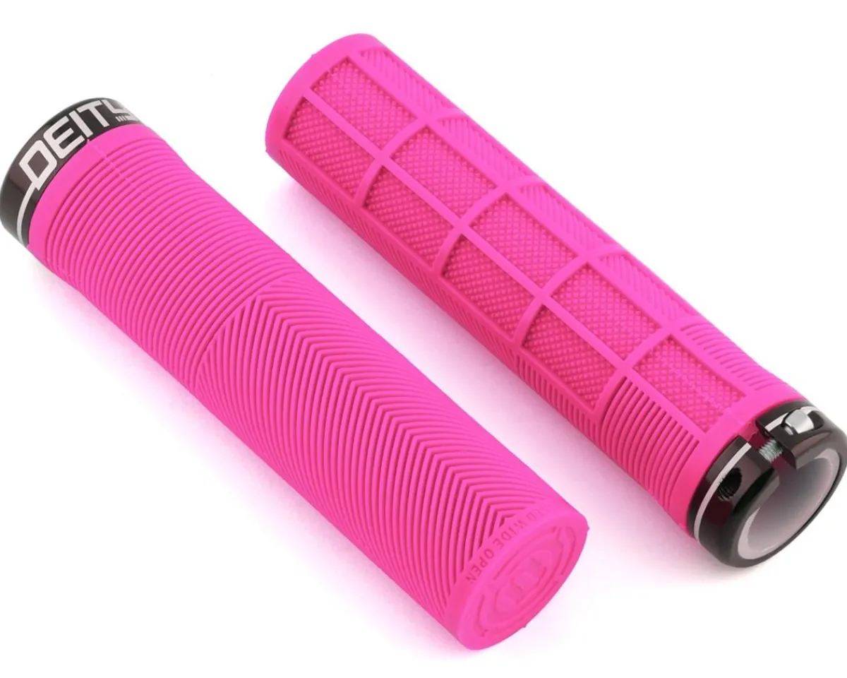 Deity Grips & Handlebar Tape|Knuckleduster Lock-On Grips (Pink) (132mm)