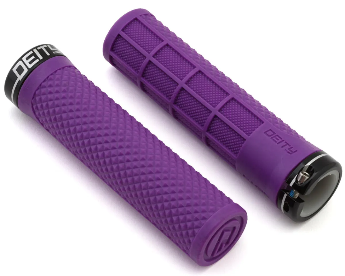 Deity Grips & Handlebar Tape|Lockjaw Grips (Purple)