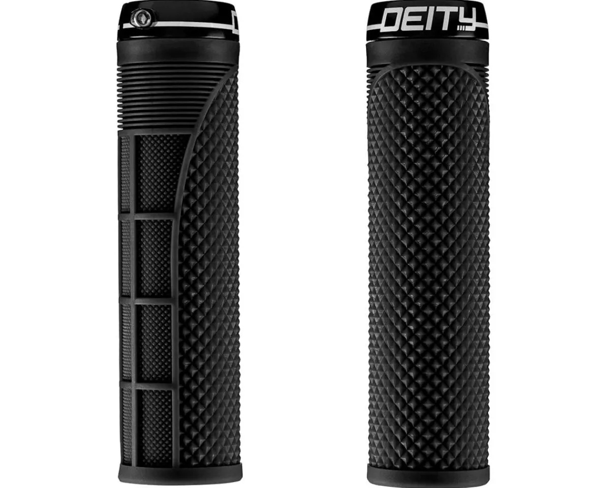 Deity Grips & Handlebar Tape|Megattack Lock-On Grips (Black) (140mm)