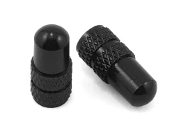 Deity Wheels & Parts|Tire & Tube Accessories|Presta Valve Caps (Black) (Pair)