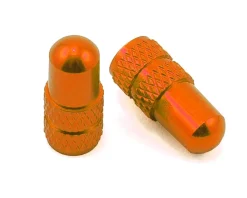 Deity Wheels & Parts|Tire & Tube Accessories|Presta Valve Caps (Orange) (Pair)