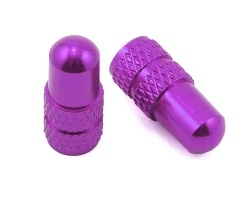 Deity Wheels & Parts|Tire & Tube Accessories|Presta Valve Caps (Purple) (Pair)